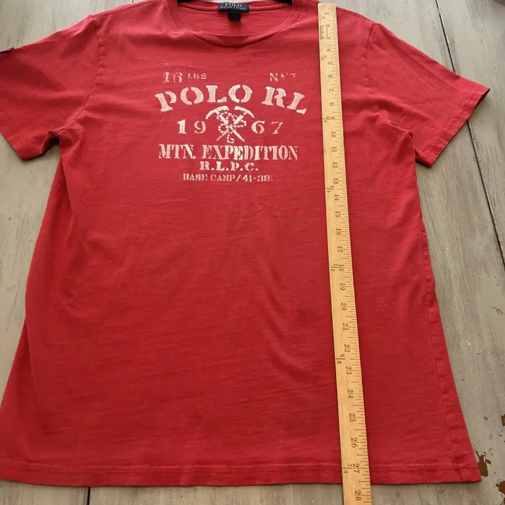 Vintage Polo Ralph Lauren Mountain Expedition Red Shirt RL Boys Sz XL 18 20